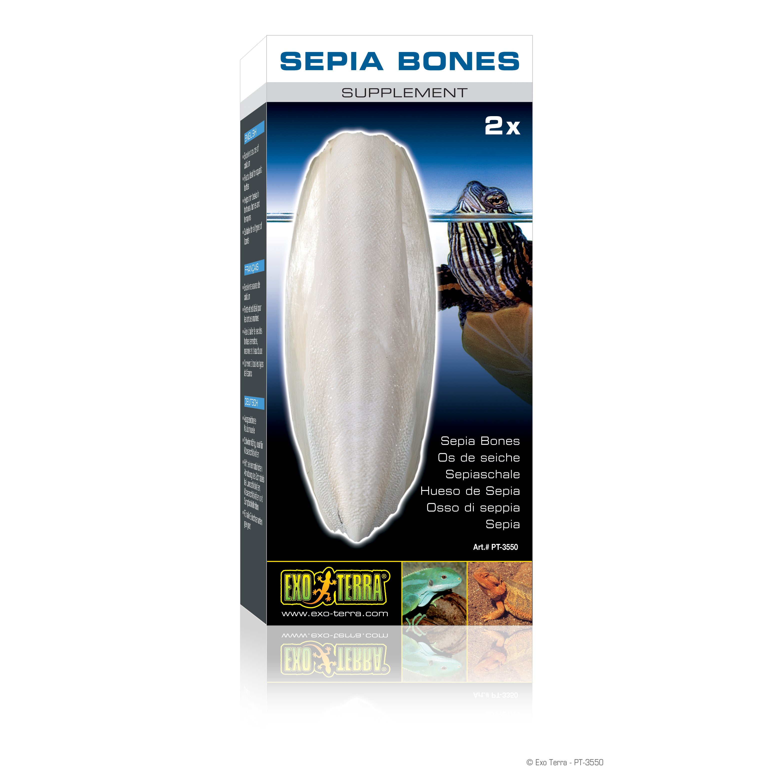 Exo Terra Sepia(Cuttlefish) Bones Supplement - 2 pieces