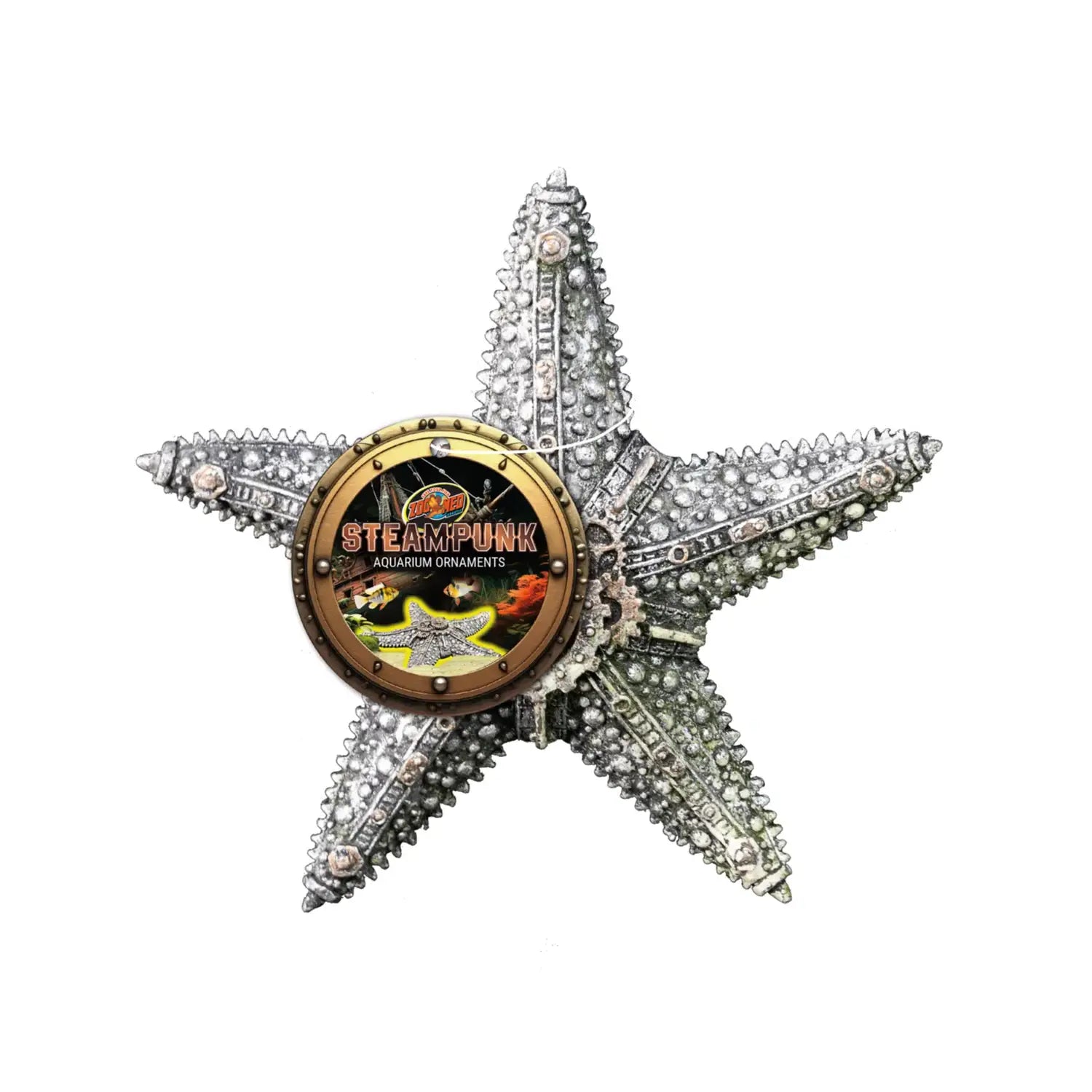 Zoomed Steampunk Silver Starfish