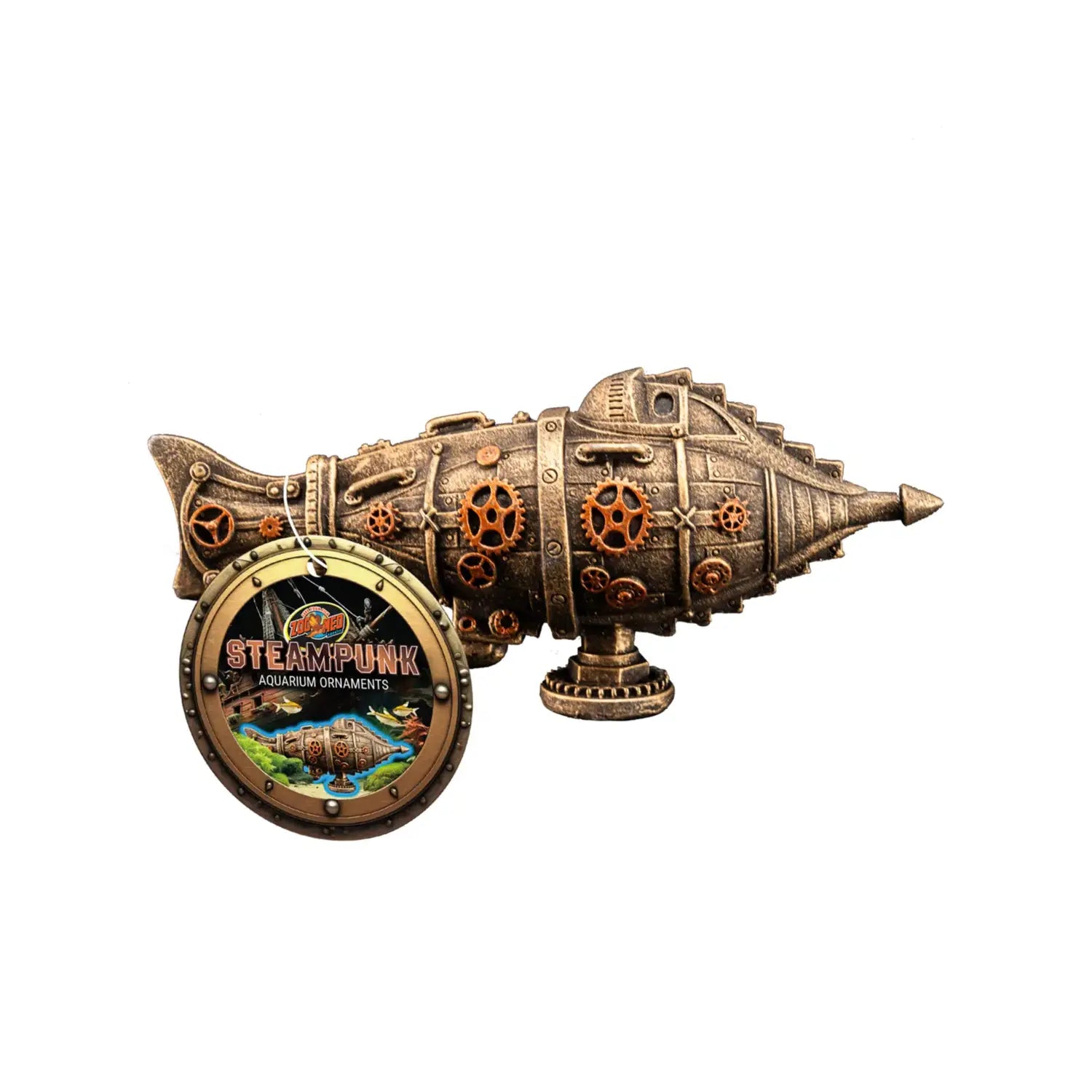 Zoomed Steampunk Copper Submarine