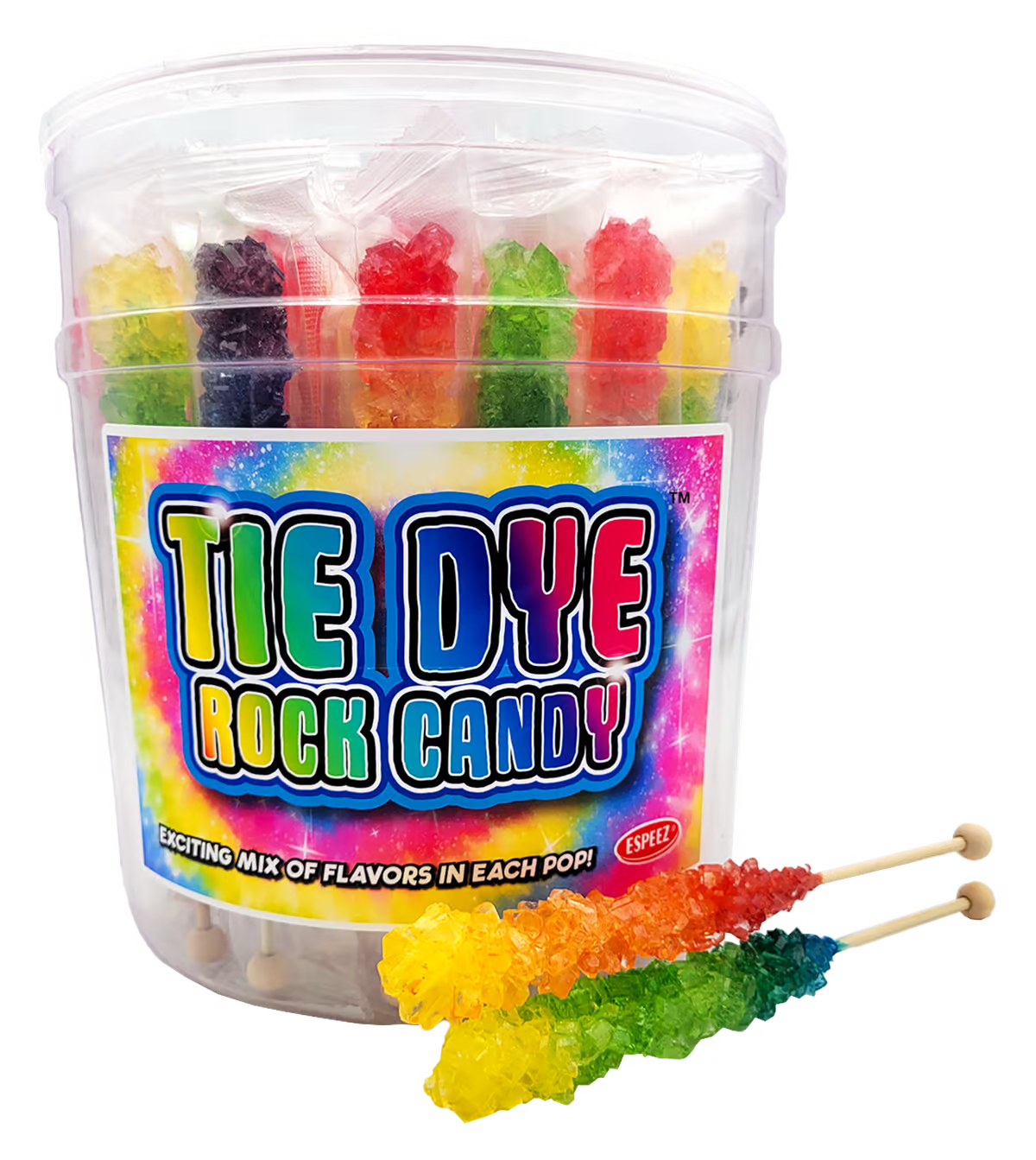 Espeez Tie Dye Rock Candy On A Stick (For Humans)