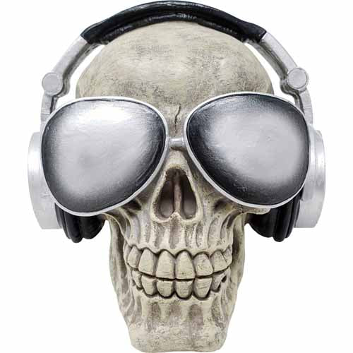 Skull Ornament with Sunglasses