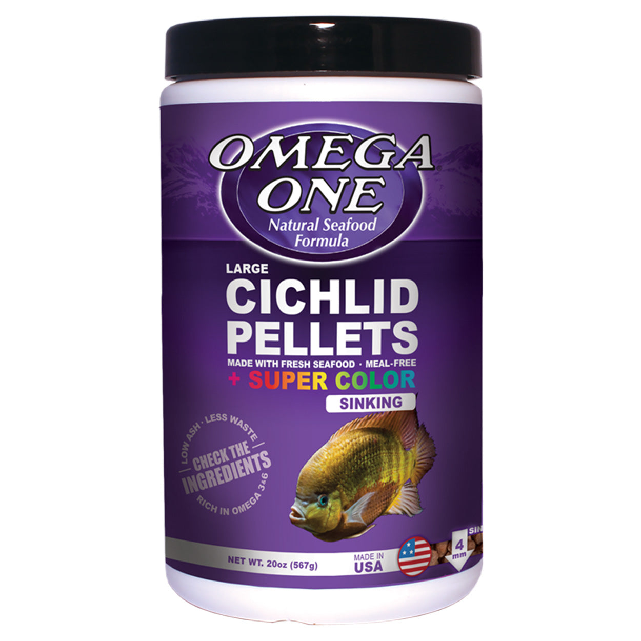 Omega One Super Color Cichlid Pellets -  Sinking