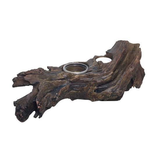 Reptile Daddy Resin Log with Feeding Cup Holders