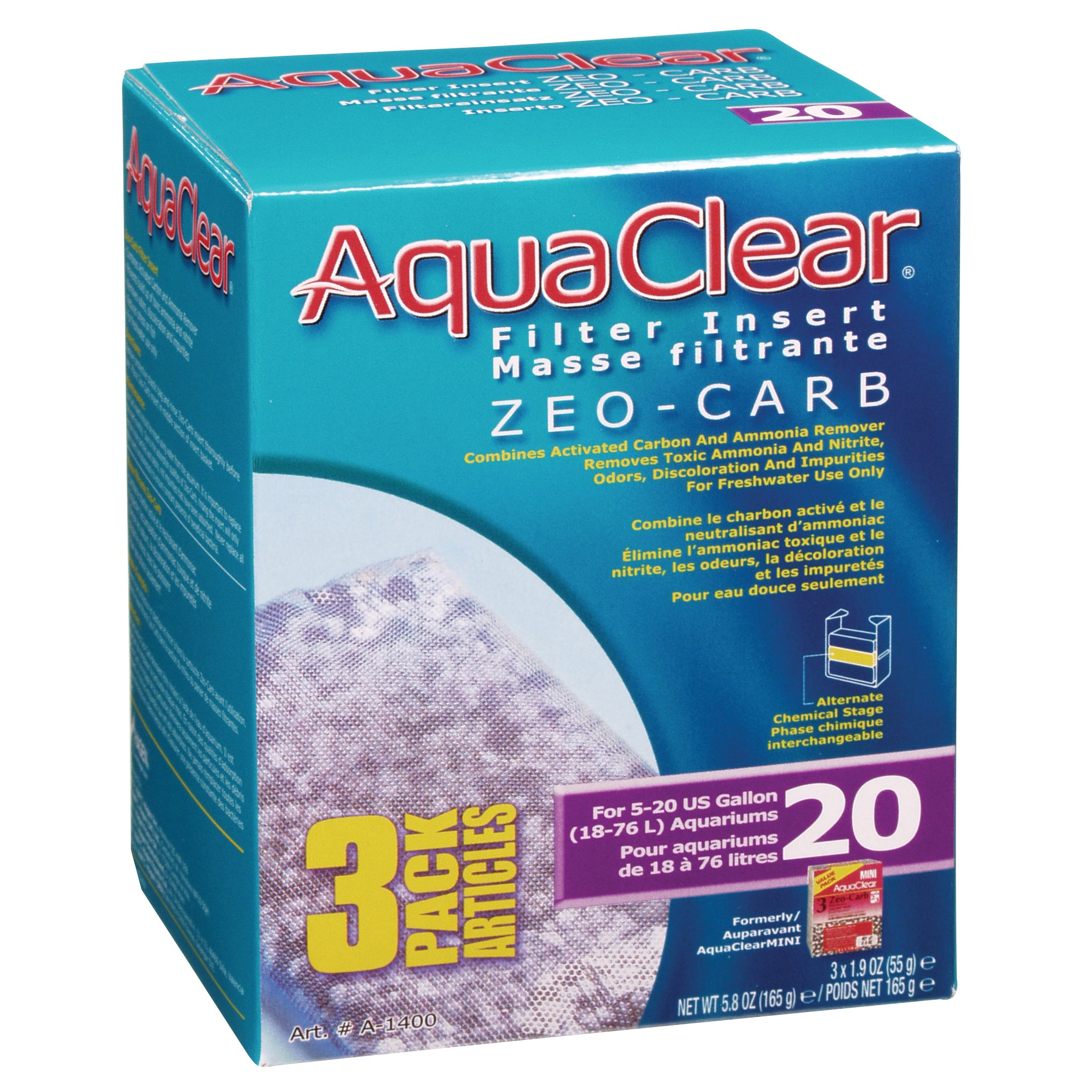 AquaClear Zeo-Carb Filter Insert (3-Pack)