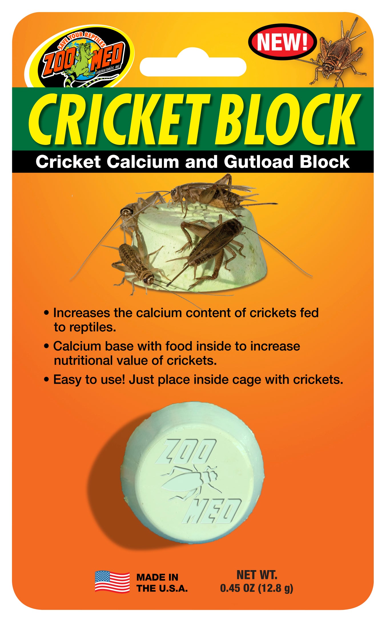 Zoo Med Cricket Block – Calcium and Gutload Block