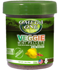 Omega One Veggie Kelp Mini Pellets - Slow Sinking