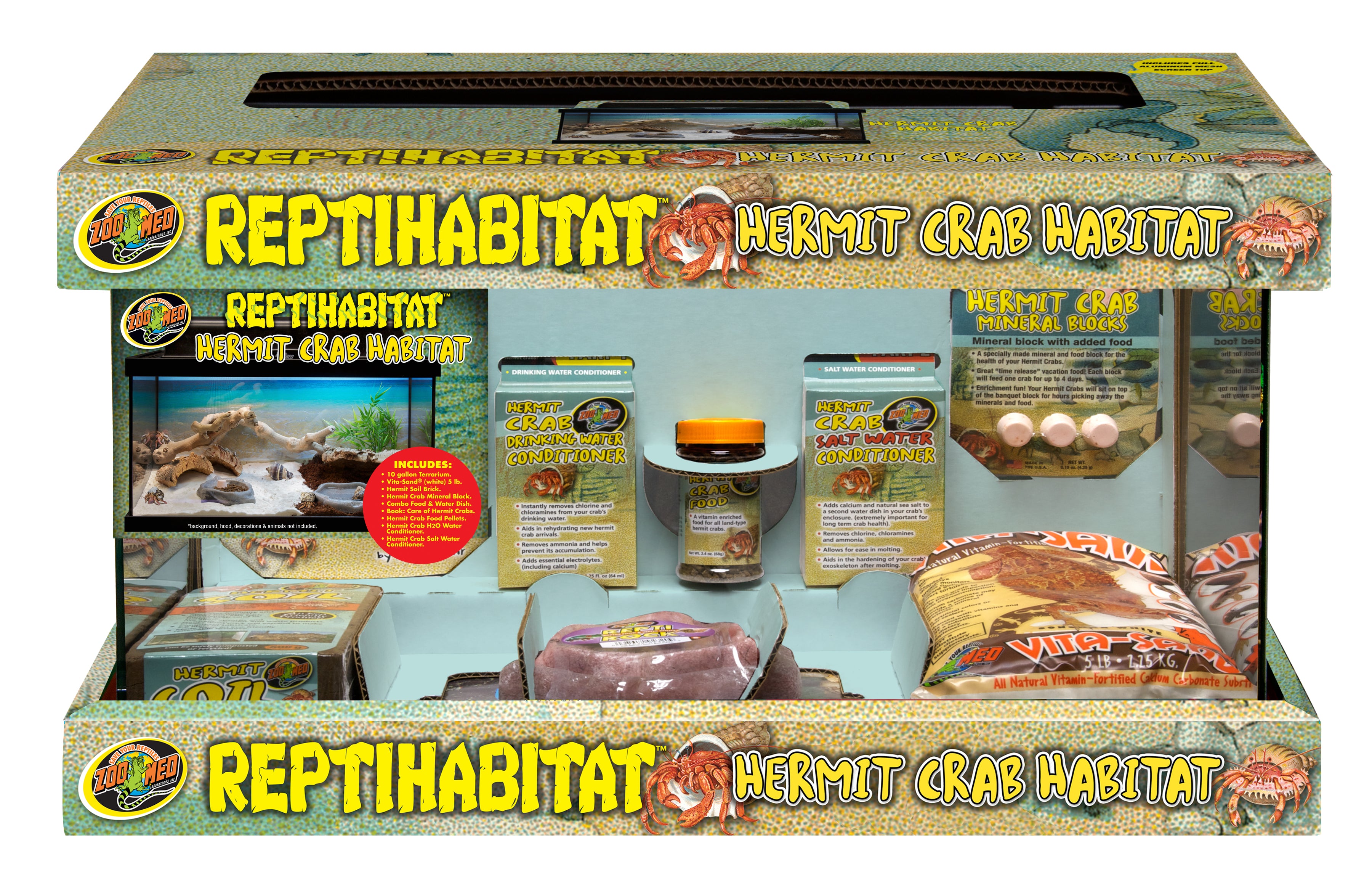 Zoo Med 10 Gallon ReptiHabitat Hermit Crab Kit