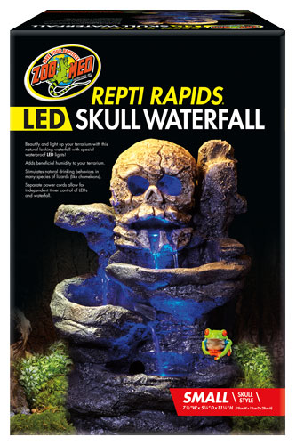 Zoo Med Repti Rapids LED Waterfall - Skull