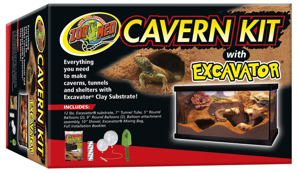 Cavern Kit with Excavator Clay Burrowing Substrate
