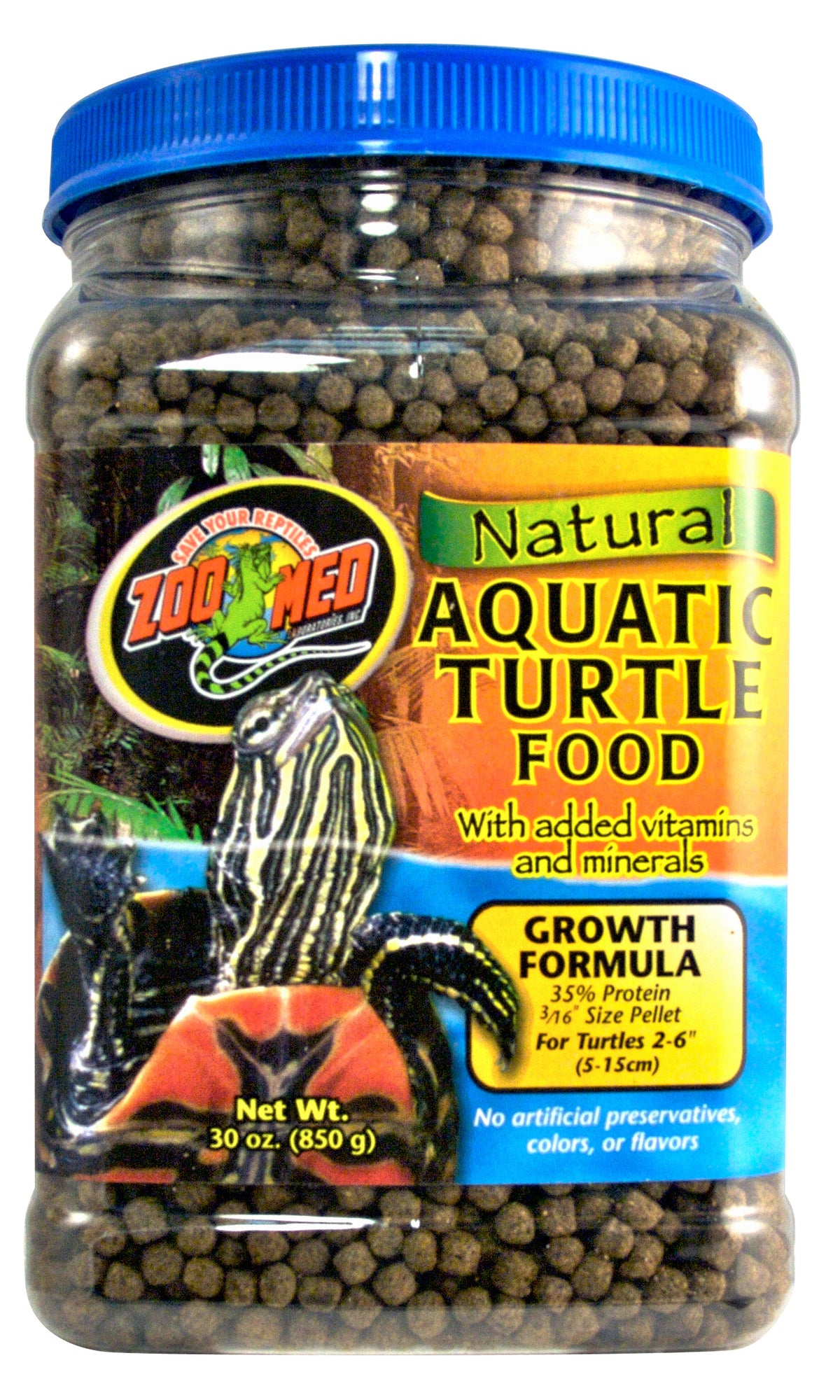 Turtle Supplement Zoo Med Natural Aquatic Turtle Food – Growth Formula